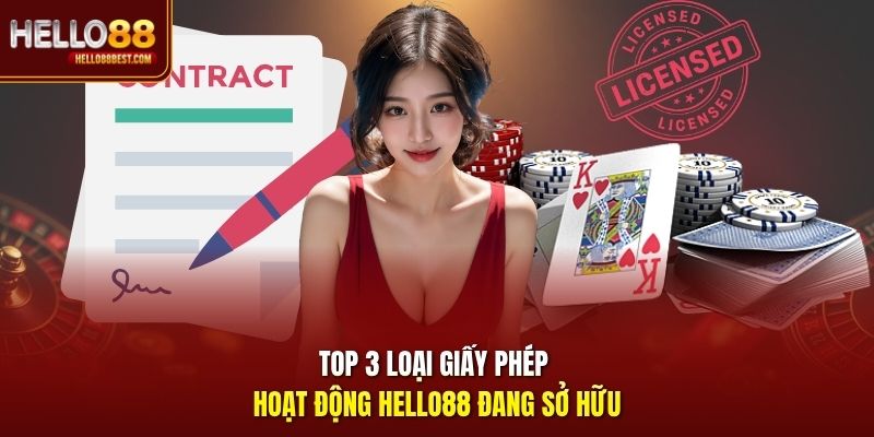 Top 3 loại giấy phép hoạt động Hello88 đang sở hữu